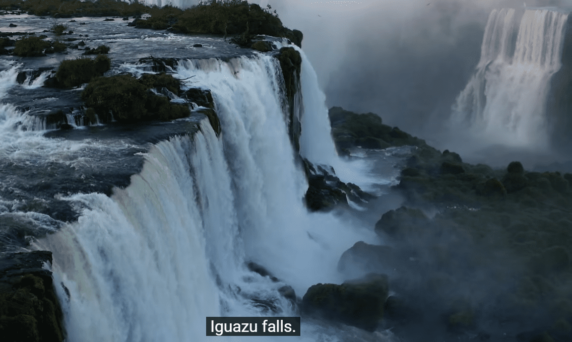 Iguazu Falls in Argentina and Brazil.