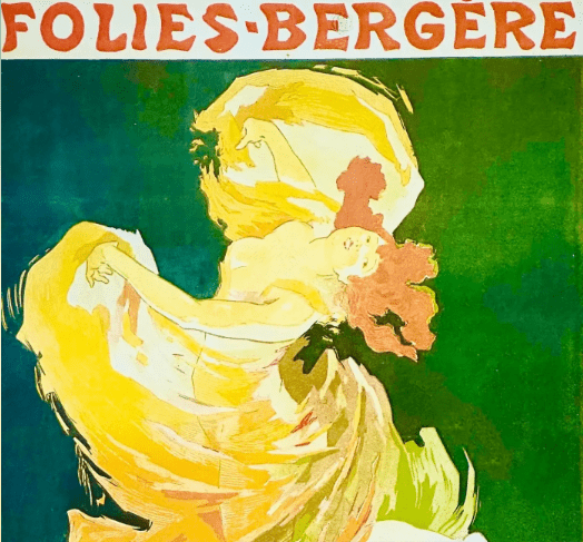 Folies-Bergre poster of a woman dancing.