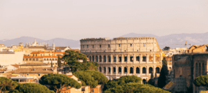 A view of the colossion in rome, italy.