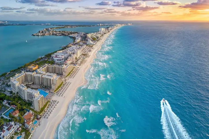 Cancun beach during summer