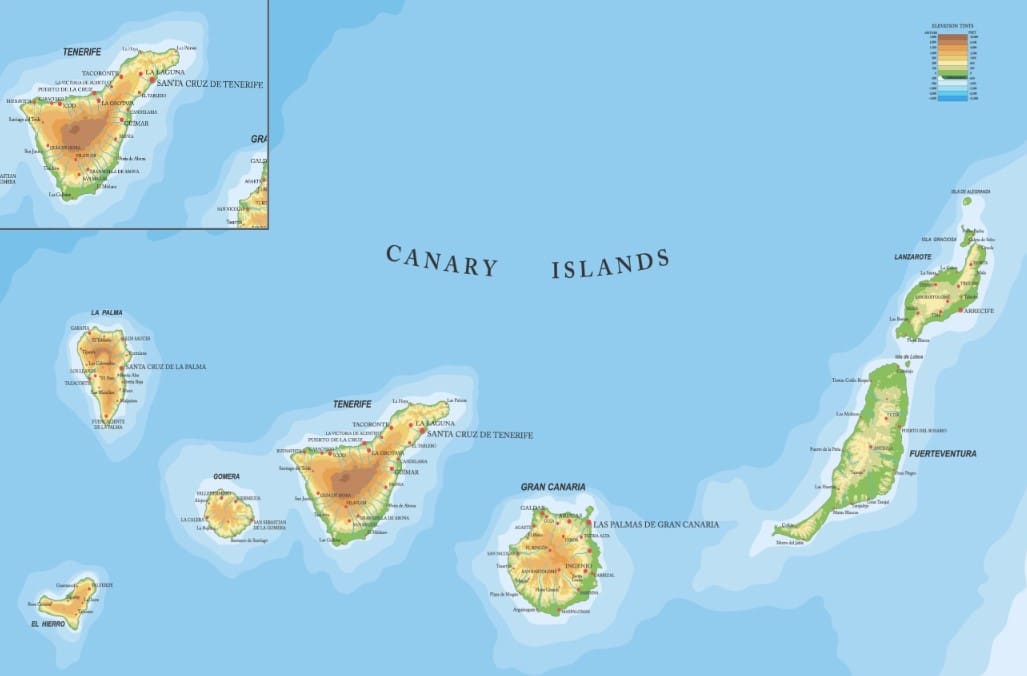 CANARY ISLANDS MAP