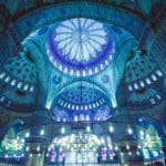 Interior of the Blue Mosque, Istanbul. Turkey