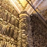 Bone decorations on walls and ceiling.